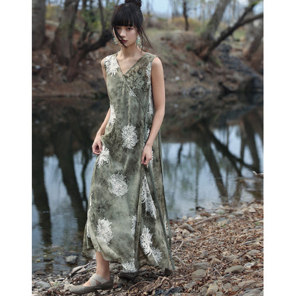 New Chinese Style Tie Dye Summer Romance Dress