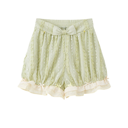 New Chinese Style Summer Short Sleeve Shirt and Bloomers - Meilong Jasmine 玫珑茉莉