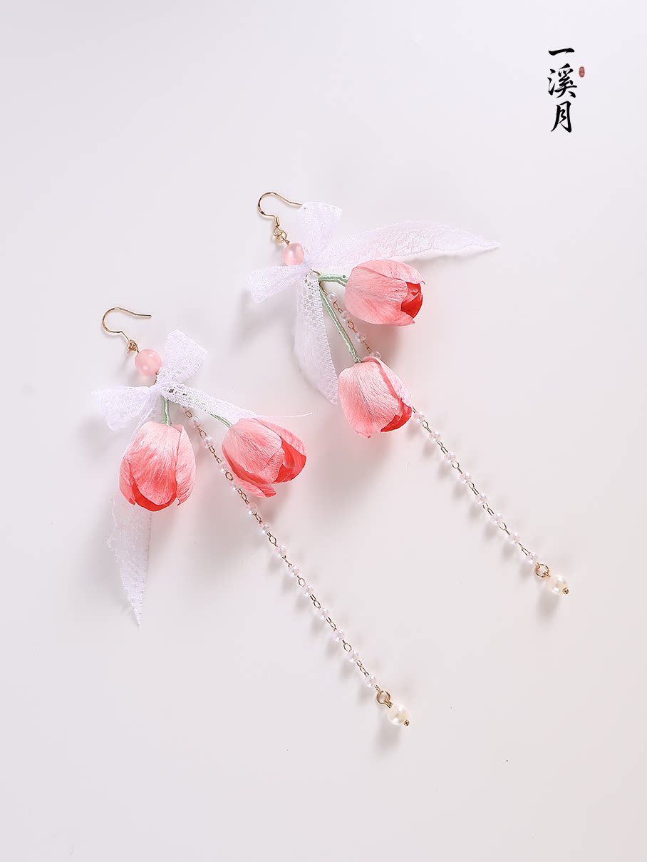 Tulip Bow Earrings | Hanfu Jewelry