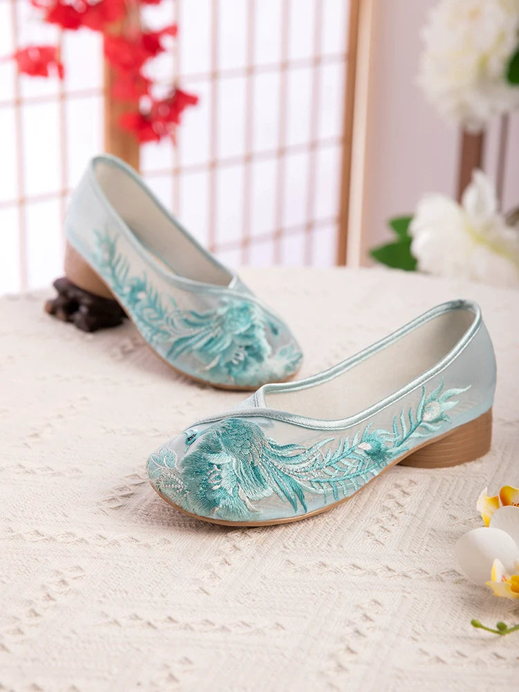 Clara - Embroidered Sheer Chinese Style Shoes