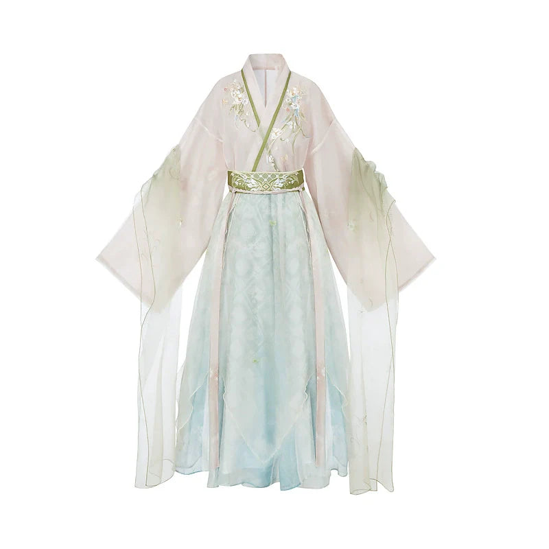 Wei Jin Dynasty Qiyao Ruqun Hanfu | Pine 绿萍