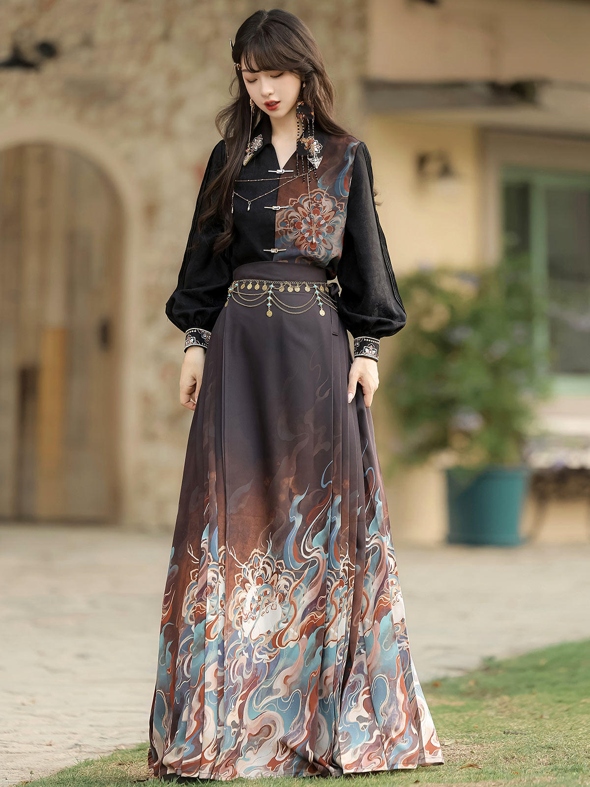 Ming Dynasty Modern Hanfu and Mamianqun - Luling 鹿灵