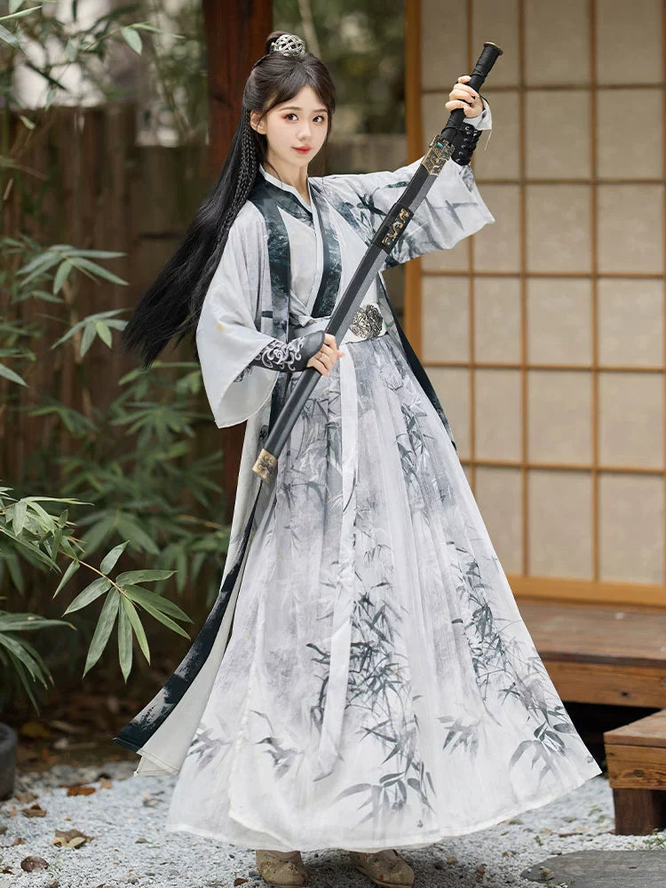 Wei Jin Dynasty Qiyao Ruqun Hanfu | Seeking Tranquility 寻幽