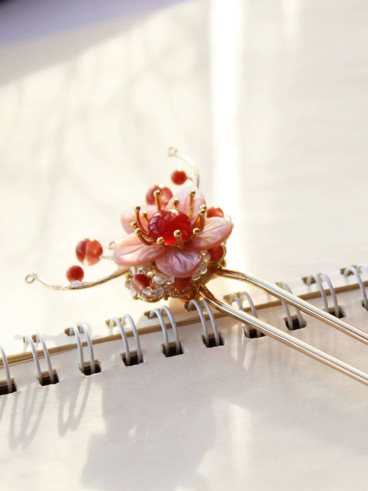 Flower Deer Hair Stick | Traditional Chinese Hair Accessory