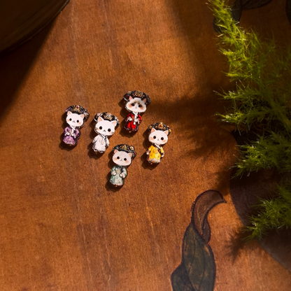 Cat Empresses in the Palace Ear Studs | Hanfu Jewelry