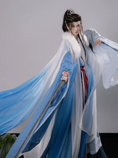 Azure Dragon - Unisex and Male Fantasy Xianxia Costume Cloak Set (Preorder)
