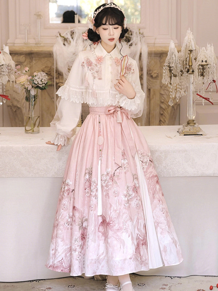 Neo Chinese Spring Flower Festival Hanfu | Cherry Blossom Rain 樱花雨