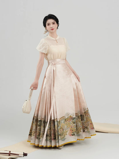 Chinese Blouse & Mamian Skirt Outfit | Nanpu 南浦