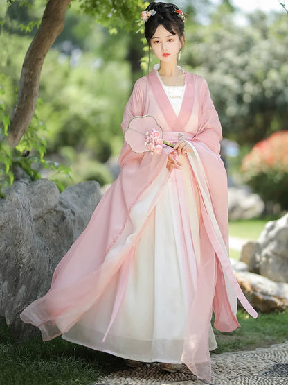 Wei Jin Dynasty Qiyao Ruqun Hanfu | Roselle
