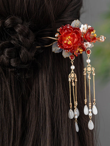 Phoenix Tail Hair Stick | Traditional Chinese Hair Accessory