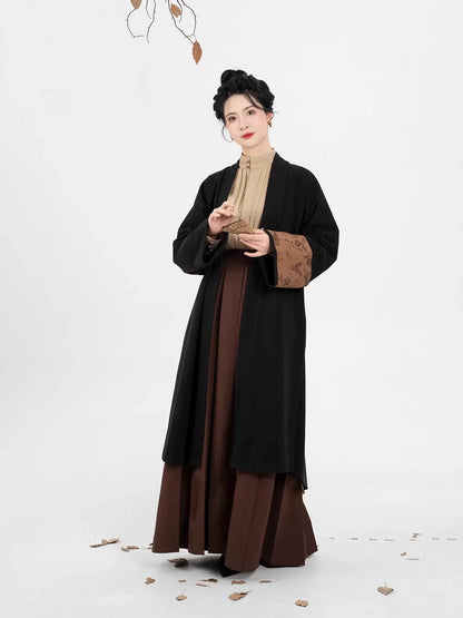 New Chinese Style Women Standing Collar Top, Mamian Skirt and Jacket - Windy Desert 长风漠州 (Preorder)
