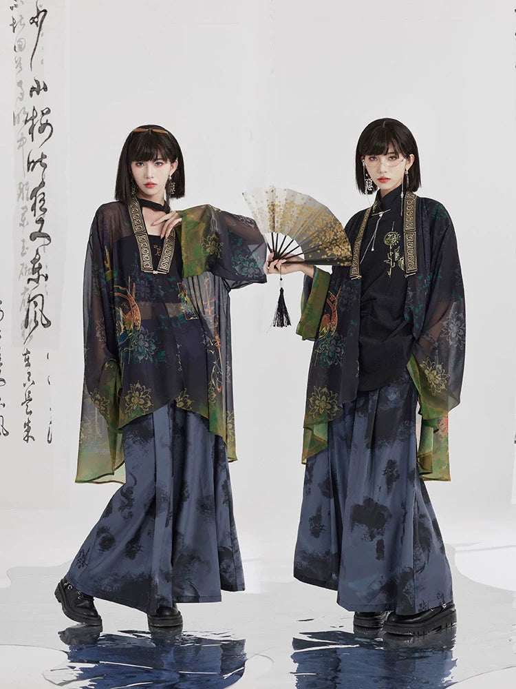 Bronze Finch Feather 青铜雀羽 - Printed New Chinese Style Sunscreen Jacket