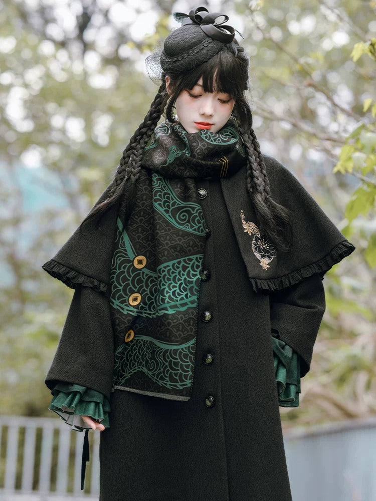 New Chinese Style Print Shawl - Shengqing 升卿