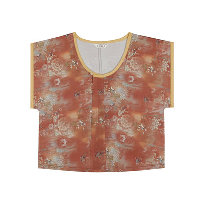 Tang Dynasty Modern Hanfu Set with Beizi Overlay & Flowing Eight-Panel Skirt - Bicheng 碧城 (Preorder)