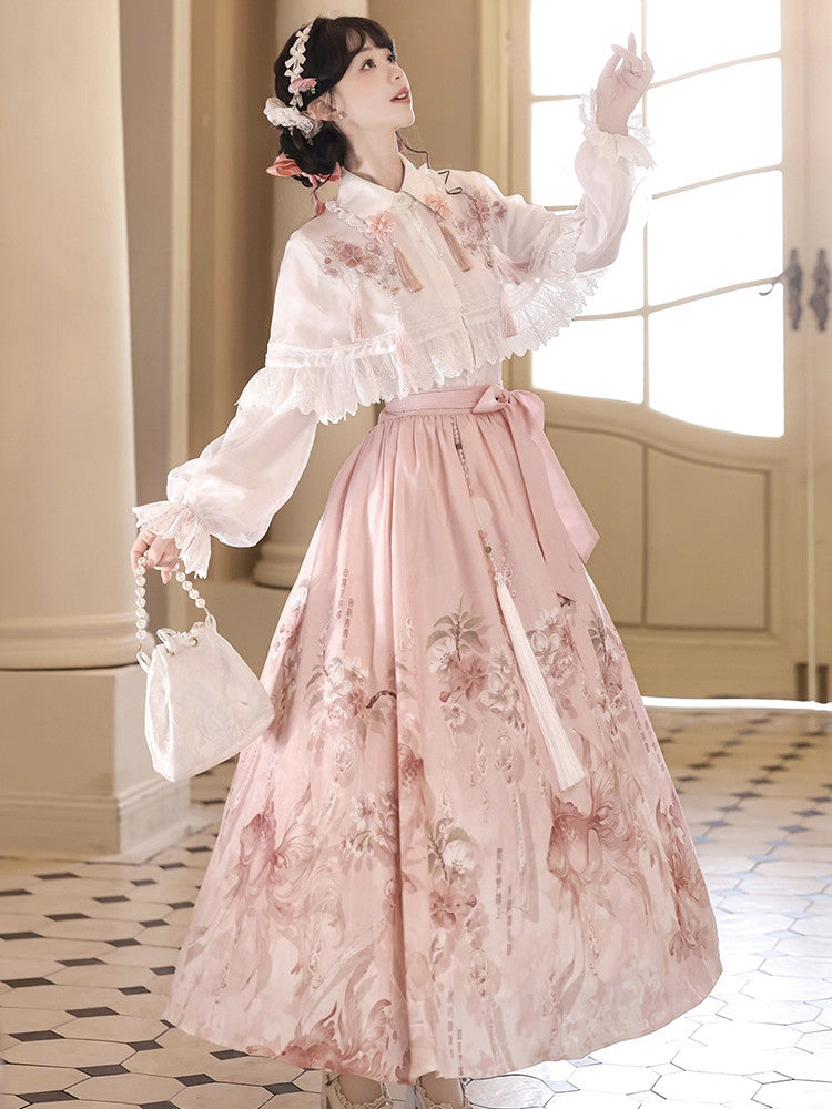 Neo Chinese Spring Flower Festival Hanfu | Cherry Blossom Rain 樱花雨