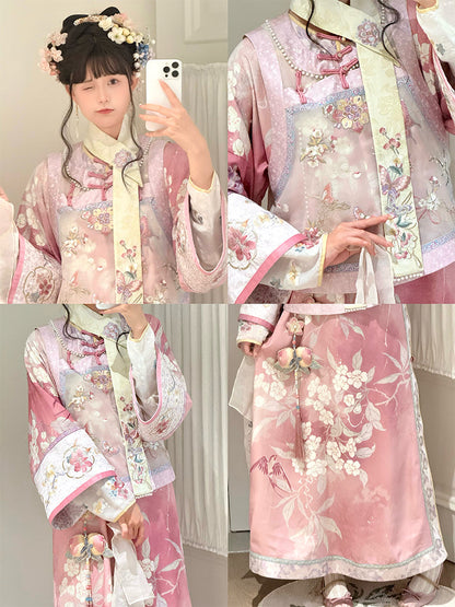 Hazy Moon 胧月 - Qing Dynasty Manchu Traditional Costume (Preorder)