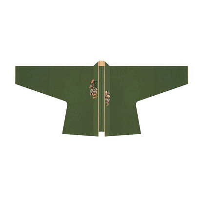 Song Dynasty Modern Hanfu Set with Winged Sleeve Top and Wide Leg Pants - Bookmark Butterfly 书签蝴蝶 (Preorder)