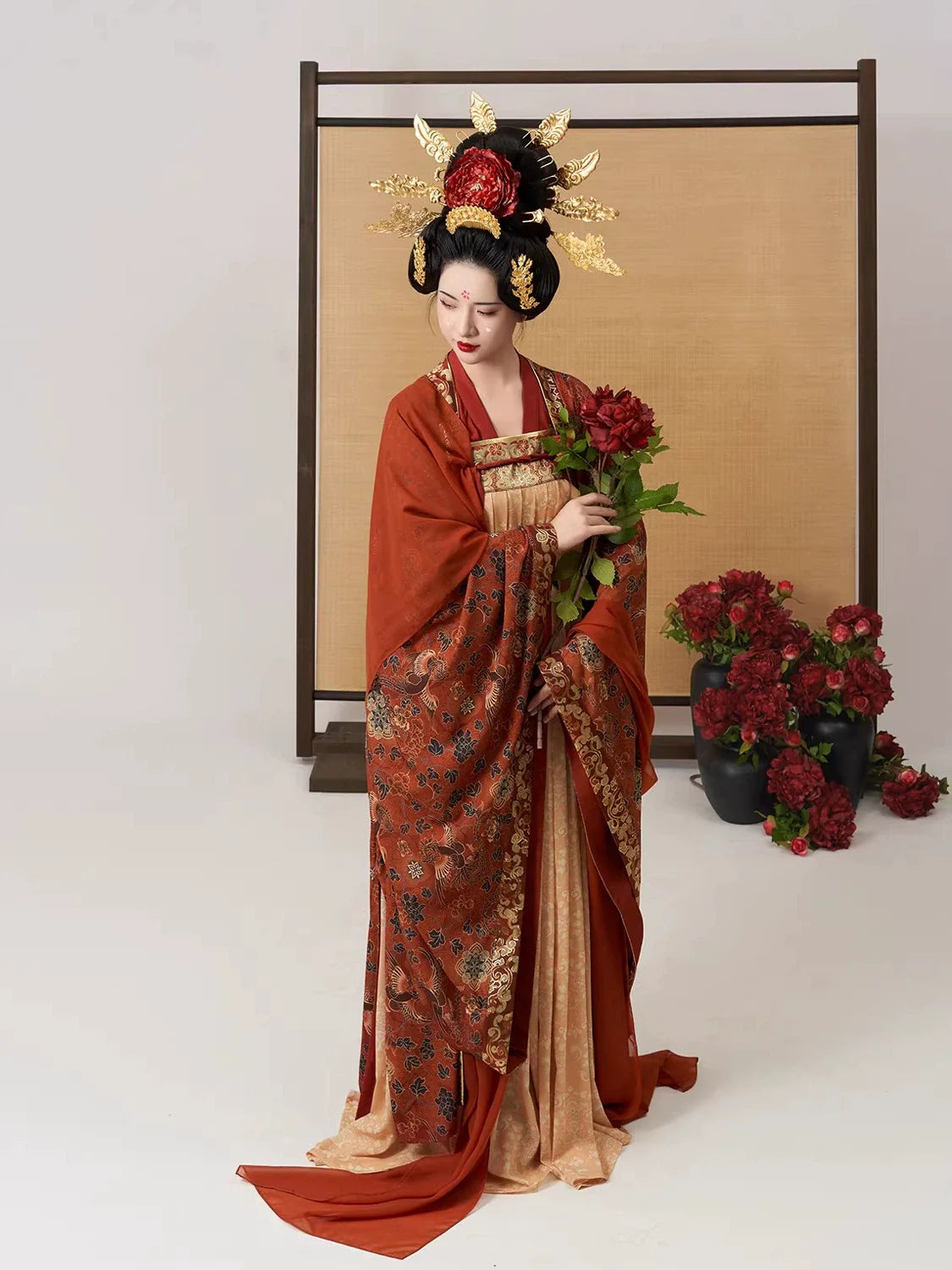 Tang Dynasty Historical Restoration Qixiong Ruqun Hanfu - Shuangfengque 双凤阙 (Preorder)