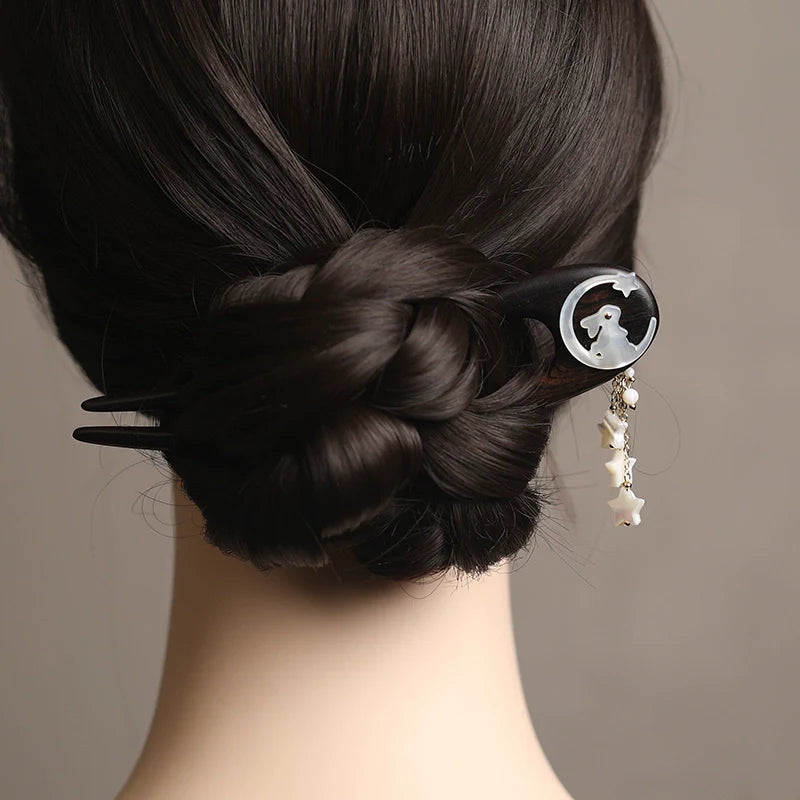 Moon Palace Jade Rabbit Hair Stick | Hanfu Hair Accessory