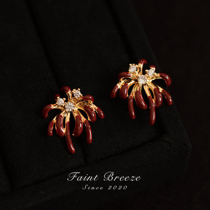 New Year's Festive Fireworks Stud Earrings | Hanfu Jewelry
