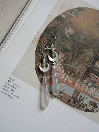 Moon Rises In The Sea Earrings | Hanfu Jewelry