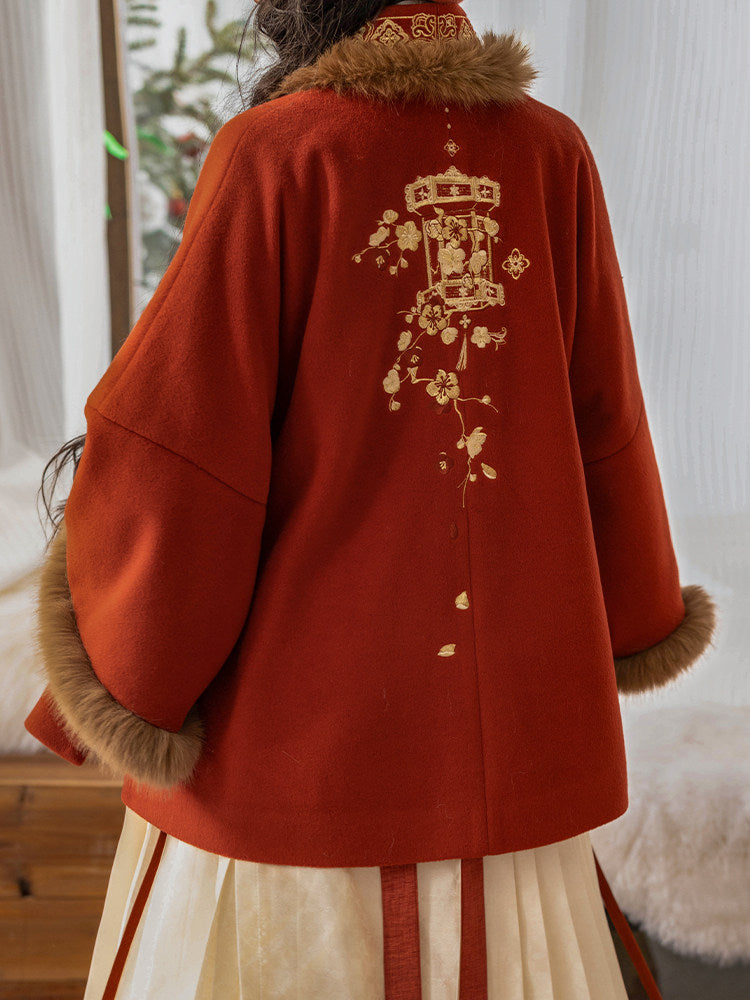 Festive Hanfu Jacket and Zipped Mamiaqun for Chinese New Year - Years 岁岁 (Preorder)