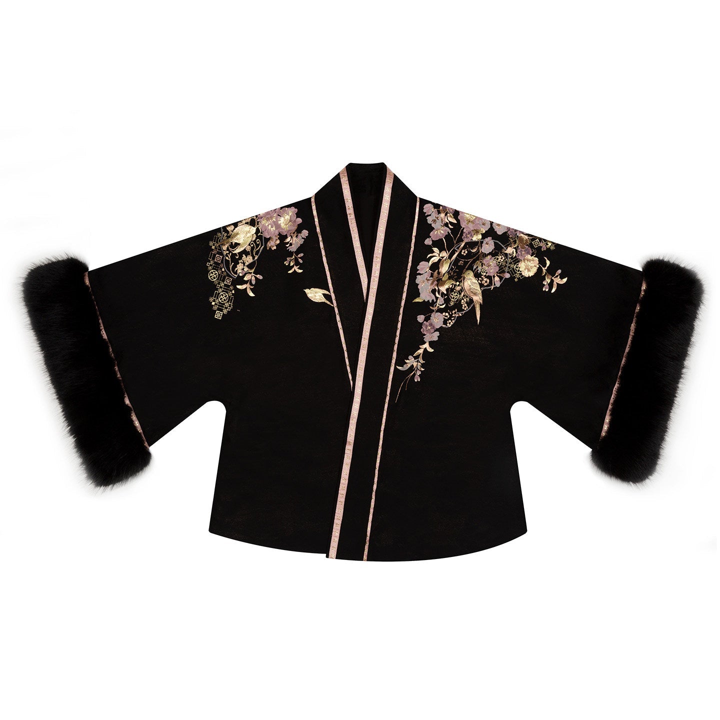 Ming Dynasty Modern Hanfu Pipa Sleeve Top & Mamianqun | Nightingale Begonia 夜莺海棠