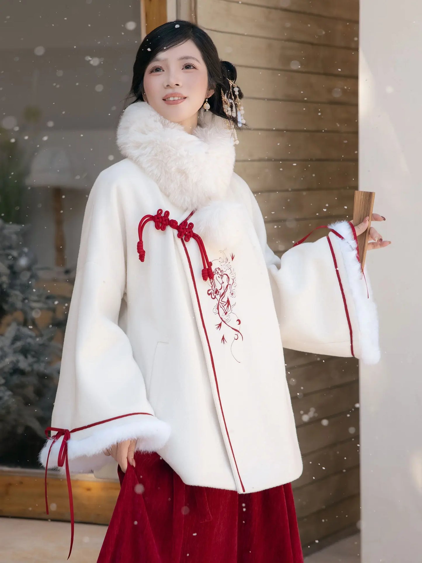 New Chinese Style Coat and Skirt - Suxue 素雪暖岁