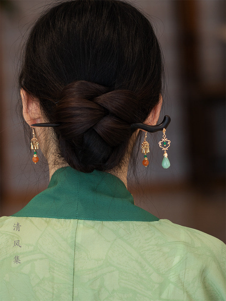 Ancient Persimmon Earrings | Hanfu Jewelry