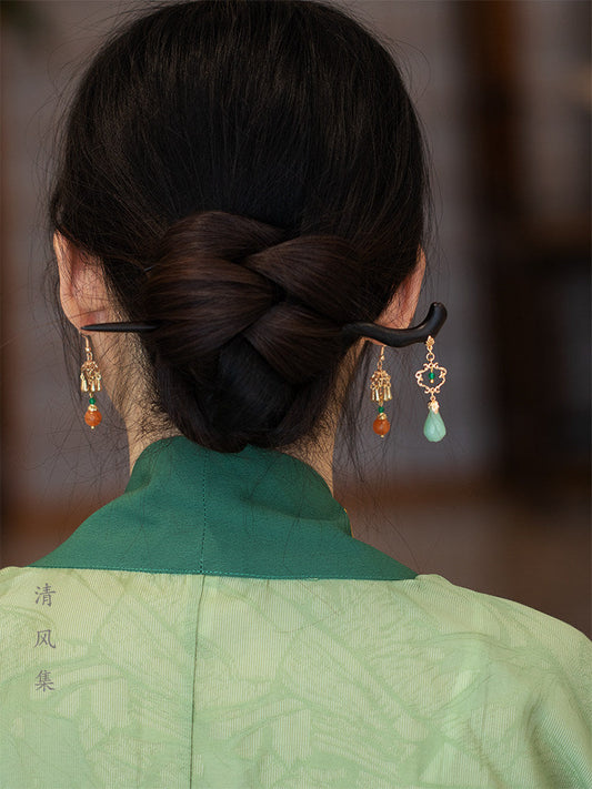 Ancient Persimmon Earrings | Hanfu Jewelry