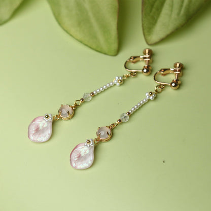 Pink Petal Earrings | Hanfu Jewelry