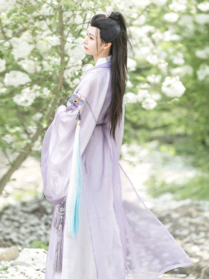 Tang Dynasty Round Collar Robe - Mountains and Seas 山海经