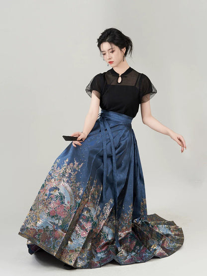 Chinese Blouse & Mamian Skirt Outfit | Mirror in the Water 水月镜花