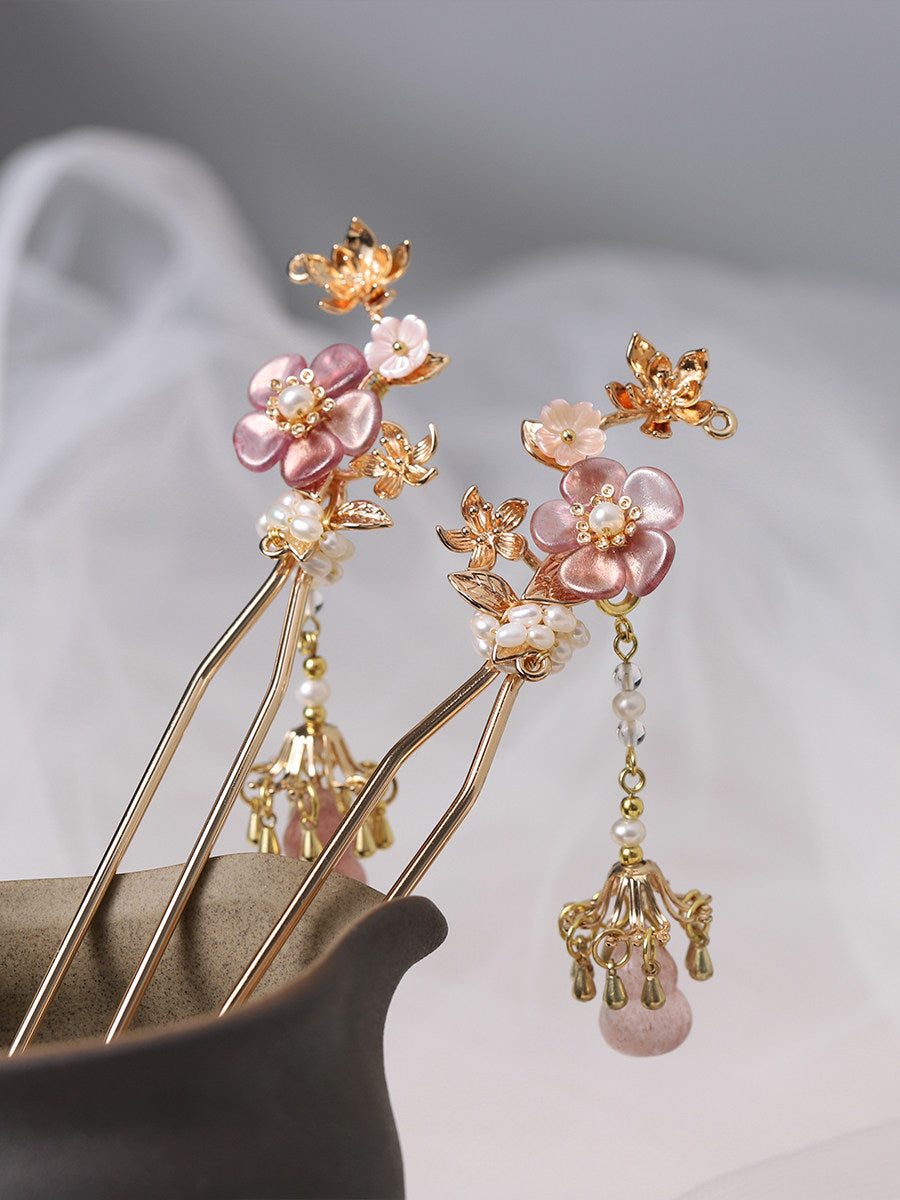 Lilac Cherry Blossom Hair Stick | Hanfu Hair Accessory