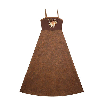 Modern Tang Dynasty Hanfu Slip Dress Set - Qiuju 秋菊 (Preorder)