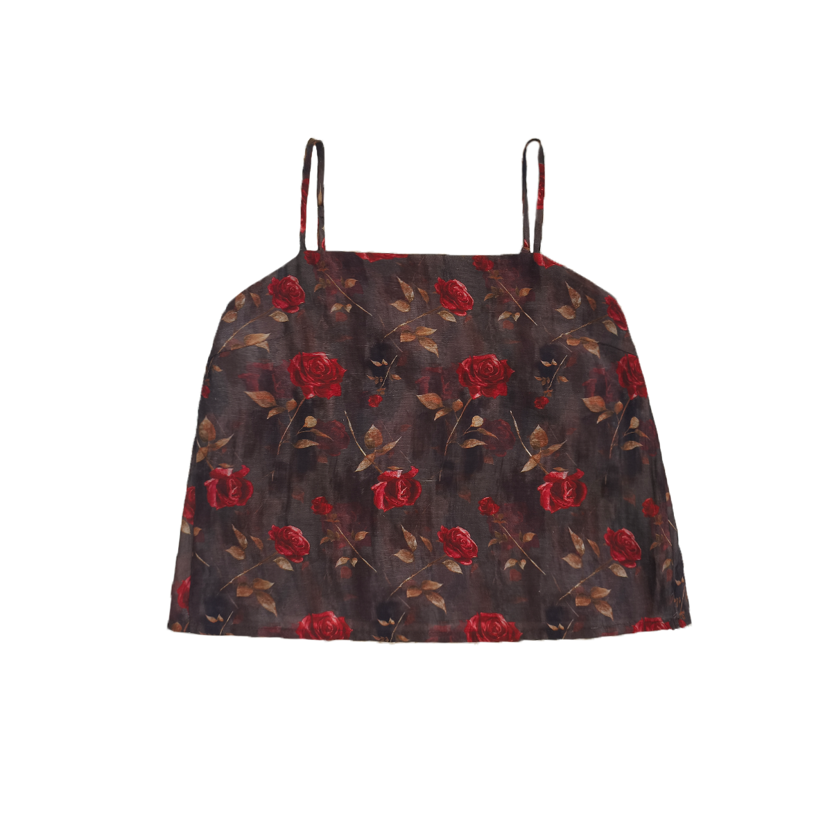 Song Dynasty Modern Hanfu Winged Sleeve Top and Spiral Skirt - Rose Whispers 玫瑰夜语 (Preorder)
