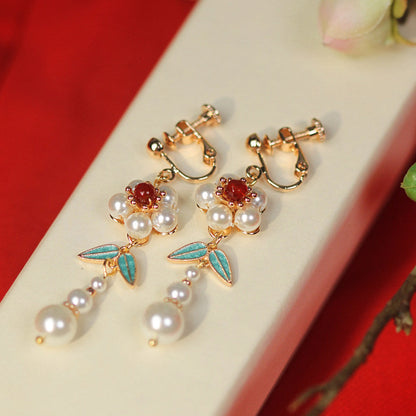 Plum Blossoms Palace Earrings | Hanfu Jewelry