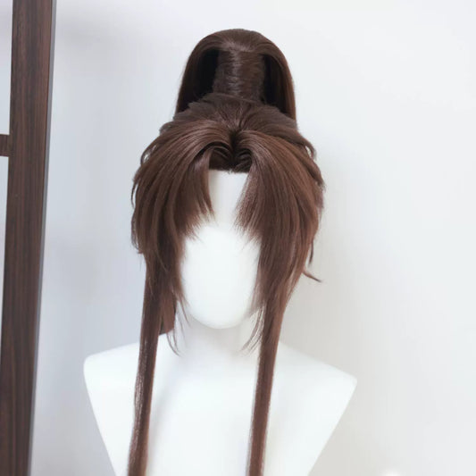 Guangling Wang hanfu costume hair wig — detail view