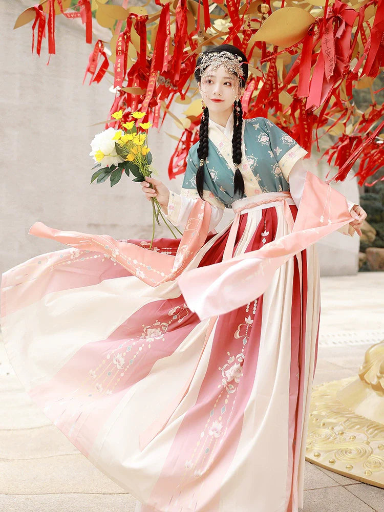 Lantern Fate 灯缘 - Tang Dynasty Style Beizi Qiyao Ruqun