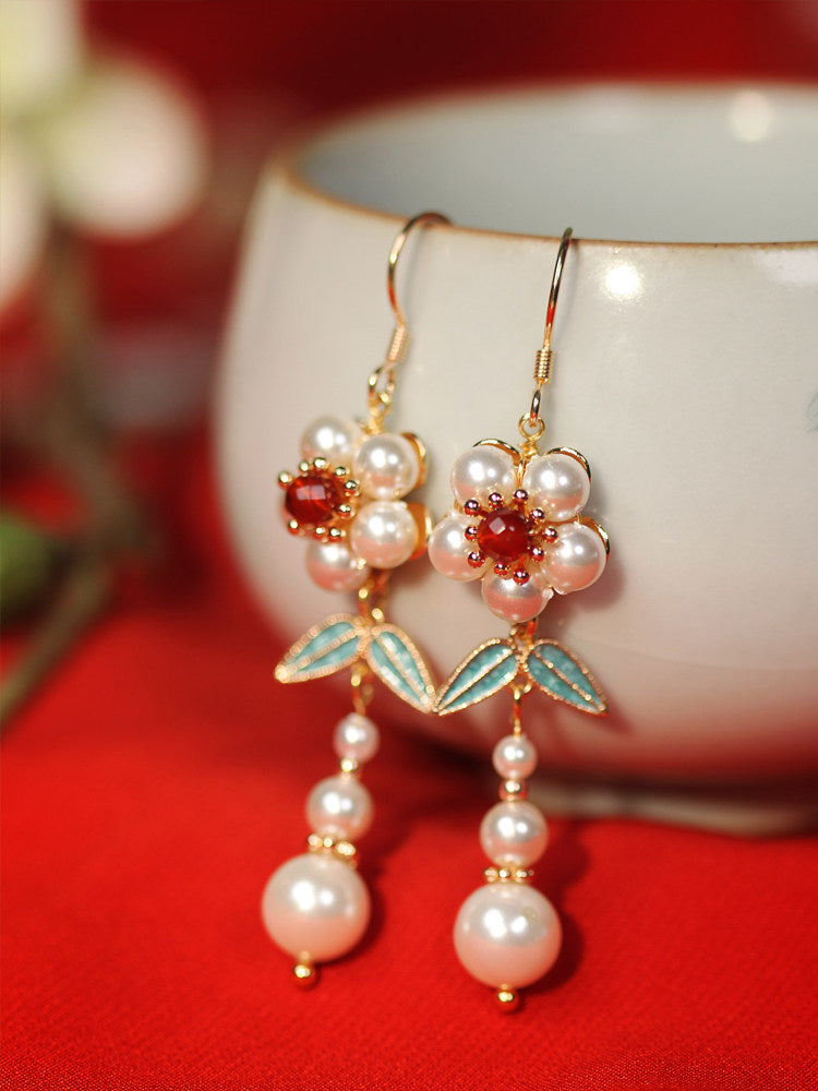 Plum Blossoms Palace Earrings | Hanfu Jewelry