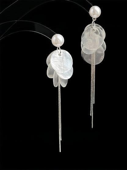 Pearls and Shells Earrings | Hanfu Jewelry