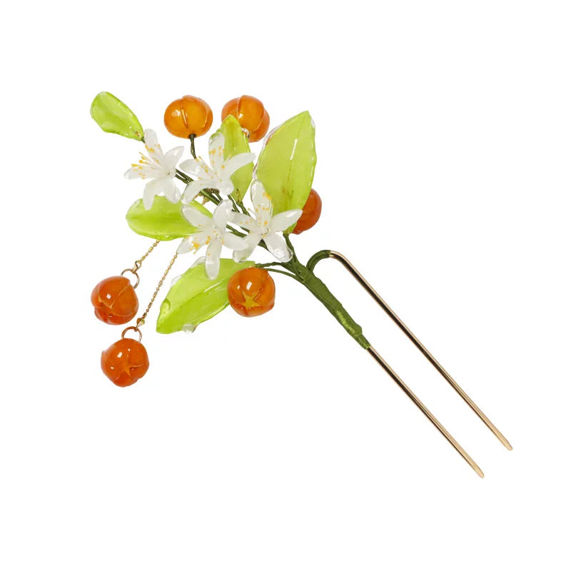 Mandarin Oranges Hair Stick | Ancient Chinese Hair Accessory