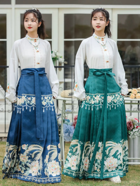 Lena - new Chinese style Ming Dynasty hanfu matching set — front view
