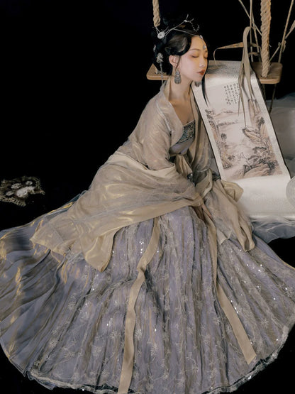 Cold Tangerine  寒橘柚 - Tang Dynasty Style Hanfu Dress Heziqun