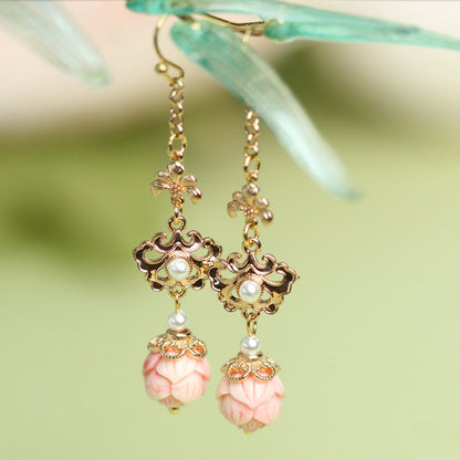 Regal Rose Earrings | Hanfu Jewelry