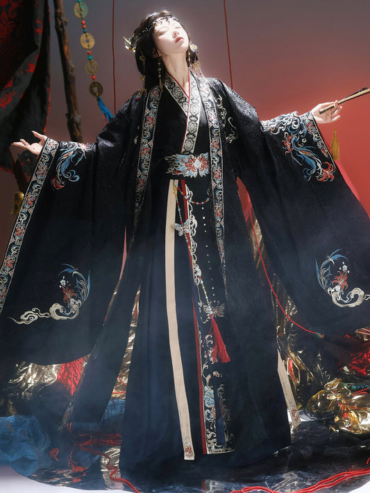 Wei Jin Dynasty Qiyao Ruqun Hanfu | Onyx Phoenix 绣烬玄凰