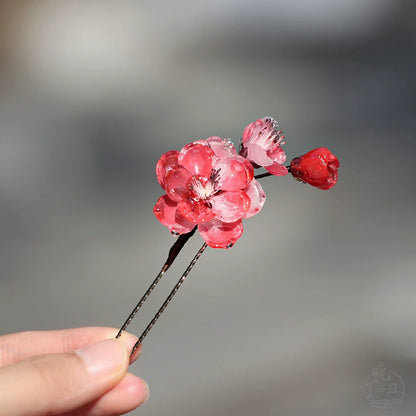 Plum Flowers and Umbrella Hair Stick | Ancient Chinese Hair Accessory