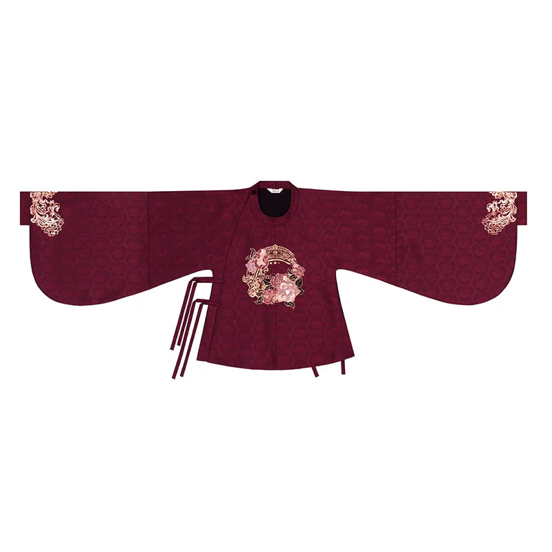 Ming Dynasty Modern Hanfu Mamianqun Outfit - Eternal Night Rose 永夜玫瑰