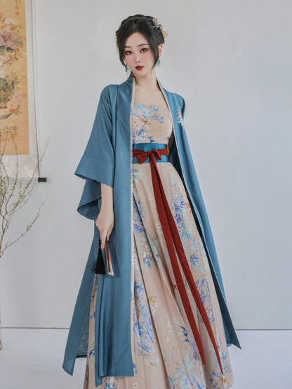 Song Dynasty Modern Hanfu Changgan Temple Beizi and Mamian Dress - Summer Dream 夏梦 (Preorder)