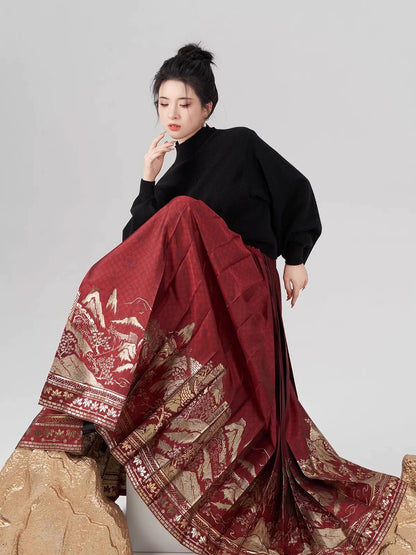 Ming Dynasty Modern Hanfu for Chinese New Year Festivals - Thousand Miles 万里